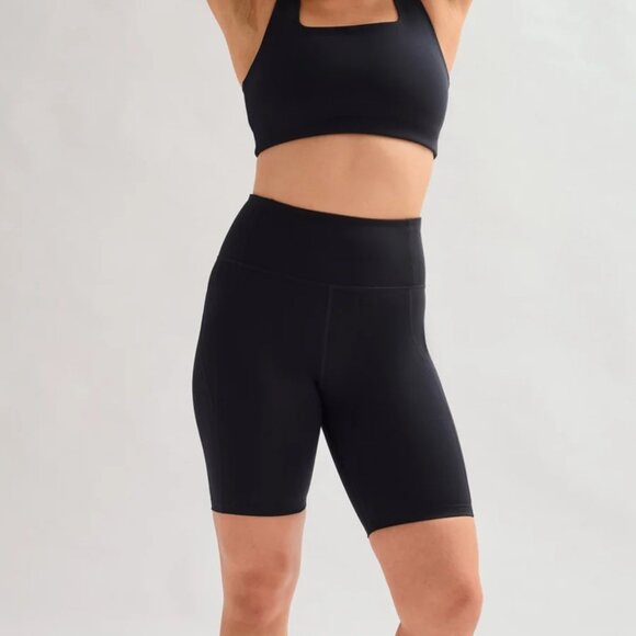Girlfriend Collective Compressive‎ High Rise Bike Short 8.5" Inseam Black S NWT - Picture 1 of 12